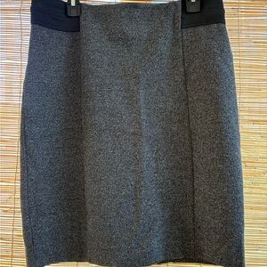 Ann Taylor Charcoal and Black Pencil Skirt